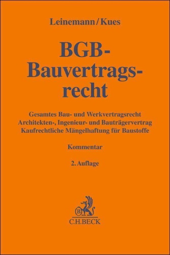 Buchcover und Innenansicht für das Buch: BGB-Bauvertragsrecht