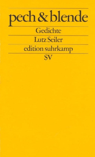 Buchcover und Innenansicht für das Buch: pech und blende
