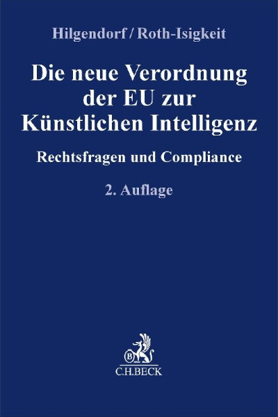 Buchcover und Innenansicht für das Buch: Die neue Verordnung der EU zur Künstlichen Intelligenz