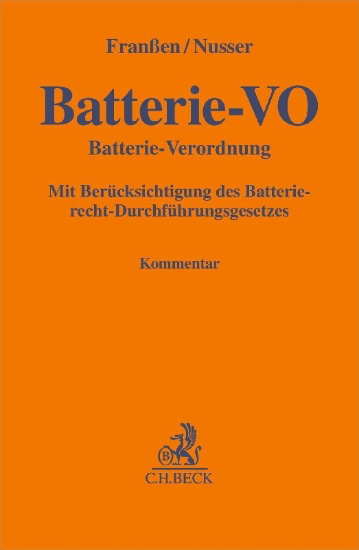 Buchcover und Innenansicht für das Buch: Batterie-VO