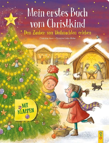 Buchcover und Innenansicht für das Buch: Mein erstes Buch vom Christkind - mit Klappen