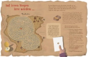 Buchcover und Innenansicht für das Buch: Das Buch der Labyrinthe und Irrgärten