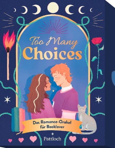 Buchcover und Innenansicht für das Buch: Orakelkarten: Too Many Choices