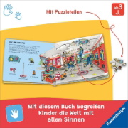 Buchcover und Innenansicht für das Buch: Ravensburger® Puzzle-Buch: Feuerwehr