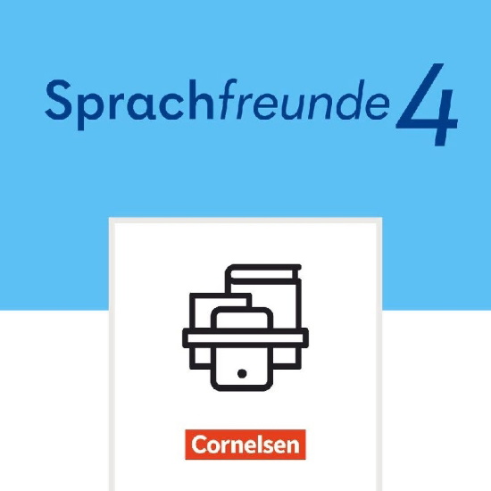 Buchcover und Innenansicht für das Buch: Sprachfreunde  4. Schuljahr - Ausgabe 2022 - Basiskompetenzen Mathe und Deutsch - 5-Minuten-Training Sprache, Lesen und Mathematik - 3 Übungshefte im Paket