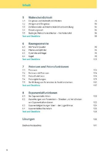 Buchcover und Innenansicht für das Buch: KomplettTrainer Gymnasium Mathematik 9. Klasse