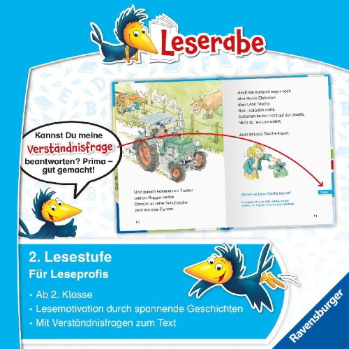 Buchcover und Innenansicht für das Buch: Leserabe 2. Lesestufe - Leos Super-Tasche