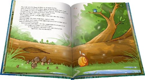 Buchcover und Innenansicht für das Buch: Meck und Schneck. Spaß hat, wer trotzdem lacht