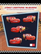 Buchcover und Innenansicht für das Buch: Disney Cars: Der große Glow-in-the-Dark-Stickerspaß: Stickern - Rätseln - Ausmalen