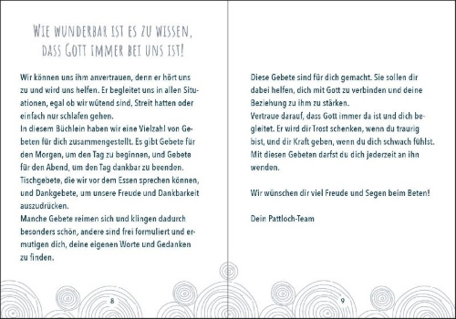 Buchcover und Innenansicht für das Buch: Lieber Gott, du bist immer für mich da