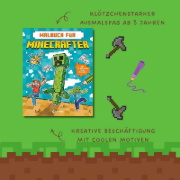 Buchcover und Innenansicht für das Buch: Malbuch für Minecrafter