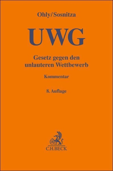 Buchcover und Innenansicht für das Buch: Gesetz gegen den unlauteren Wettbewerb