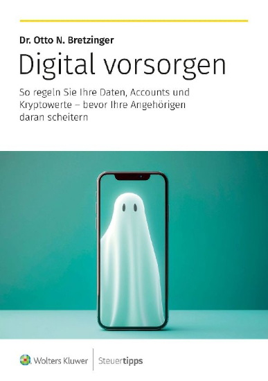 Buchcover und Innenansicht für das Buch: Digital vorsorgen