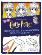 Buchcover und Innenansicht für das Buch: The Official Harry Potter How to Draw