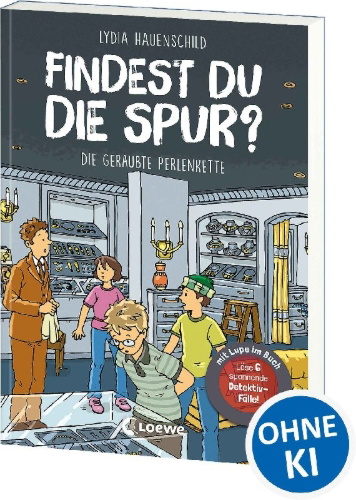 Buchcover und Innenansicht für das Buch: Findest du die Spur? - Die geraubte Perlenkette