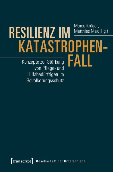 Buchcover und Innenansicht für das Buch: Resilienz im Katastrophenfall