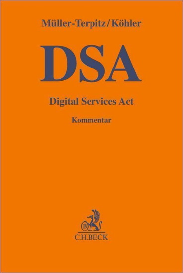 Buchcover und Innenansicht für das Buch: Digital Services Act. DSA