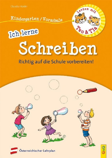 Buchcover und Innenansicht für das Buch: Lernen mit Teo und Tia - Ich lerne Schreiben - Kindergarten/Vorschule