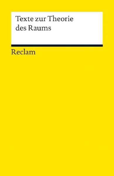 Buchcover und Innenansicht für das Buch: Texte zur Theorie des Raums