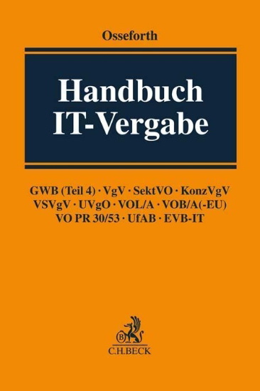Buchcover und Innenansicht für das Buch: Handbuch IT-Vergabe