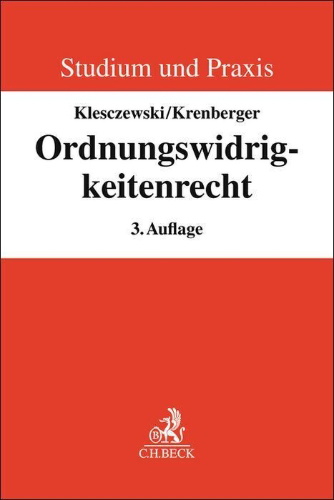 Buchcover und Innenansicht für das Buch: Ordnungswidrigkeitenrecht