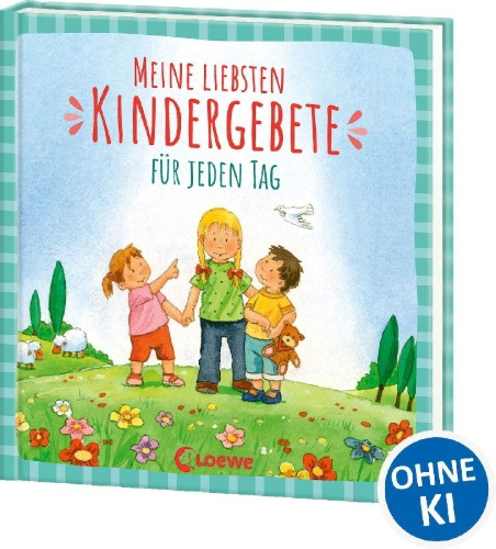 Buchcover und Innenansicht für das Buch: Meine liebsten Kindergebete für jeden Tag
