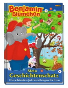 Buchcover und Innenansicht für das Buch: Benjamin Blümchen: Mein Geschichtenschatz: Die schönsten Jahreszeitengeschichten