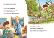 Buchcover und Innenansicht für das Buch: Leselöwen 1. Klasse - Ein spannender Fall für die Polizei