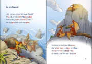 Buchcover und Innenansicht für das Buch: Leselöwen 1. Klasse - Abenteuer im Land der Dinos