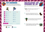 Buchcover und Innenansicht für das Buch: Math for Minecrafters: Word Problems Grades 3-4