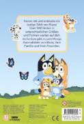 Buchcover und Innenansicht für das Buch: Bluey: Superstarker Sticker- und Malspaß