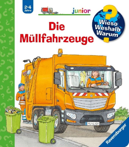 Buchcover und Innenansicht für das Buch: Wieso? Weshalb? Warum? junior, Band 74 - Die Müllfahrzeuge