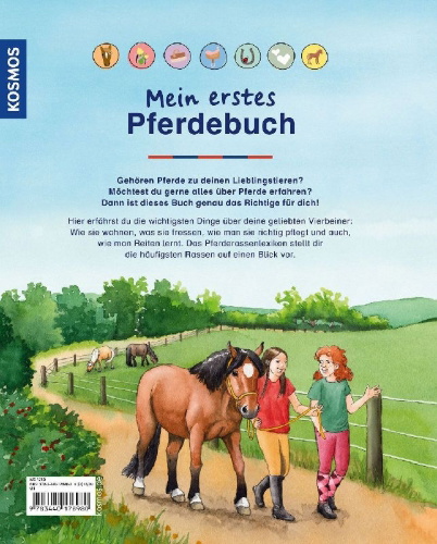 Buchcover und Innenansicht für das Buch: Mein erstes Pferdebuch. Mit Pferderassen von A-Z