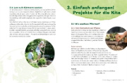 Buchcover und Innenansicht für das Buch: Gärtnern in der Kita