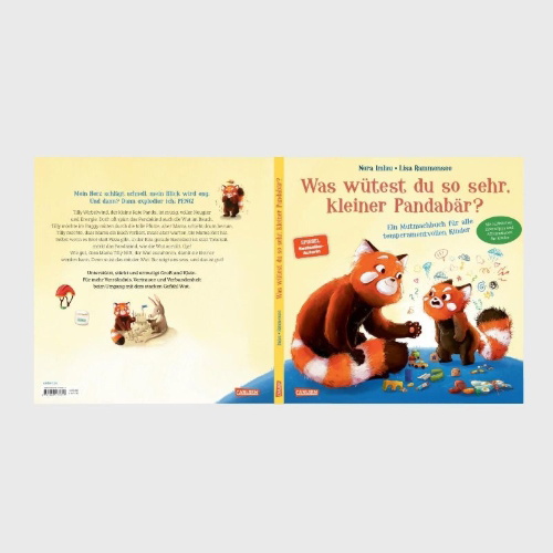 Buchcover und Innenansicht für das Buch: Was wütest du so sehr, kleiner Pandabär?