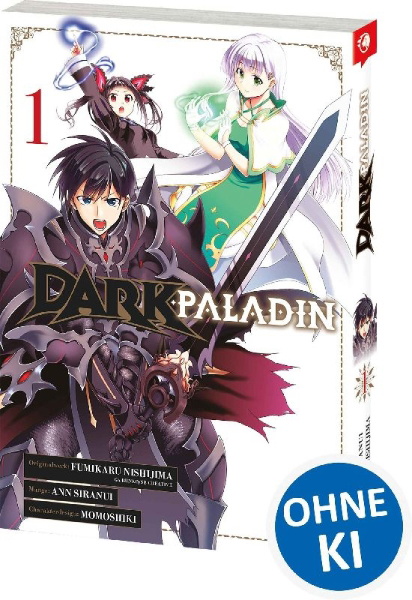 Buchcover und Innenansicht für das Buch: Ankoku Kishi no Ore Desu ga Saikyou no Seikishi o Mezashimasu