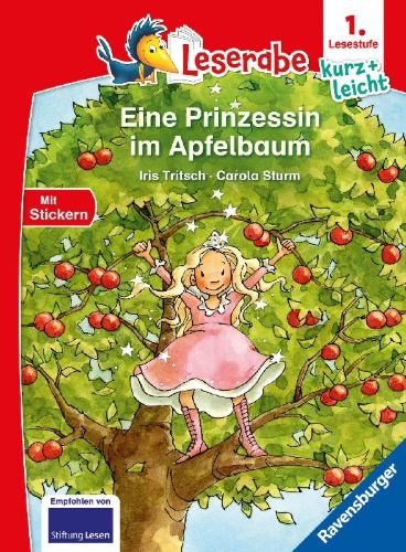Buchcover und Innenansicht für das Buch: Leserabe 1. Lesestufe Kurz und leicht - Eine Prinzessin im Apfelbaum