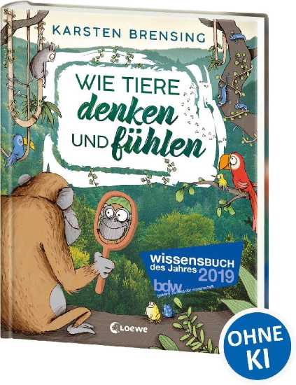 Buchcover und Innenansicht für das Buch: Wie Tiere denken und fühlen