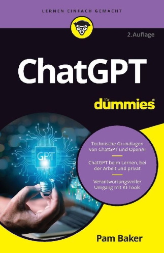 Buchcover und Innenansicht für das Buch: ChatGPT für Dummies