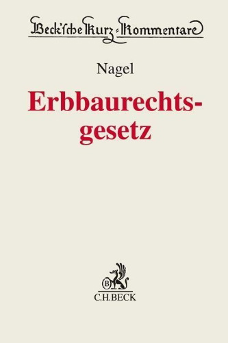 Buchcover und Innenansicht für das Buch: Erbbaurechtsgesetz