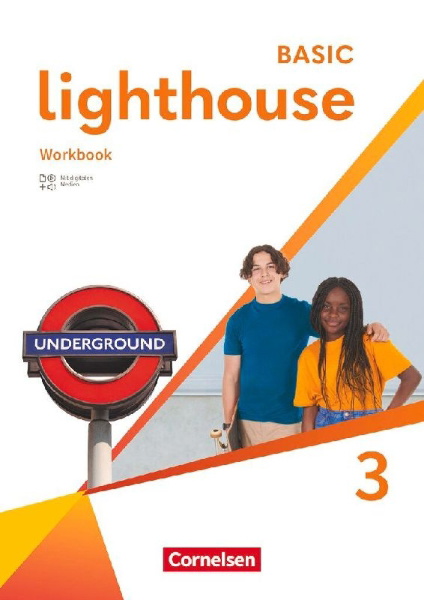 Buchcover und Innenansicht für das Buch: Lighthouse Band 3: 7. Schuljahr - Workbook mit Audios, Erklärfilmen und Lösungen