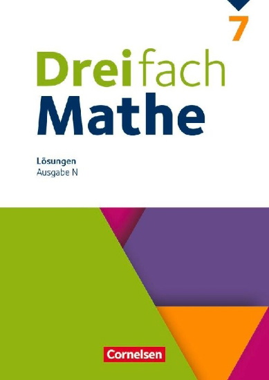 Buchcover und Innenansicht für das Buch: Dreifach Mathe 7. Schuljahr. Niedersachsen - Lösungen zum Schülerbuch