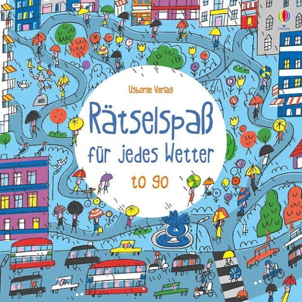 Buchcover und Innenansicht für das Buch: Rätselspaß für jedes Wetter to go