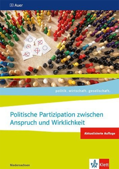 Buchcover und Innenansicht für das Buch: Politische Partizipation zwischen Anspruch und Wirklichkeit. Abiturjahrgang 2024