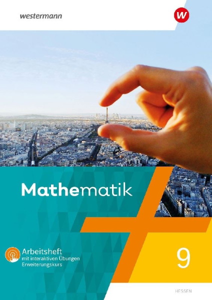 Buchcover und Innenansicht für das Buch: Mathematik. Arbeitsheft 9E mit interaktiven Übungen. Hessen