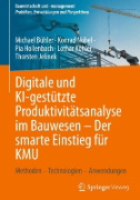 Buchcover und Innenansicht für das Buch: Digitale und KI-gestützte Produktivitätsanalyse im Bauwesen - Der smarte Einstieg für KMU