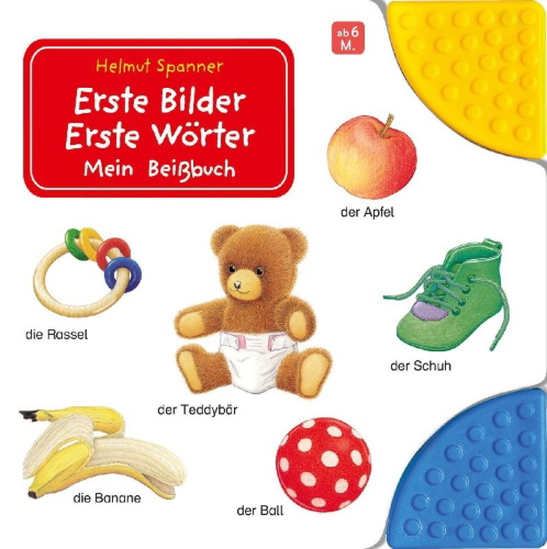 Buchcover und Innenansicht für das Buch: Erste Bilder - Erste Wörter: Mein Beißbuch
