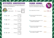 Buchcover und Innenansicht für das Buch: Math for Minecrafters: Adventures in Multiplication and Division