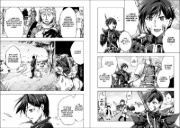 Buchcover und Innenansicht für das Buch: Ankoku Kishi no Ore Desu ga Saikyou no Seikishi o Mezashimasu