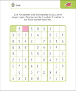 Buchcover und Innenansicht für das Buch: Sudokus für clevere Kids 7+ [gelb]